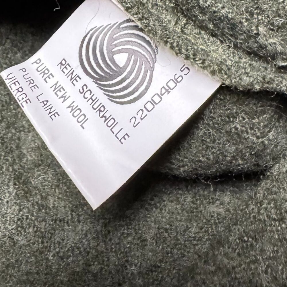 GEIGER Austria 100% Boiled Wool Cropped Cardigan Sweater Jacket Green 40 US 10 - Picture 6 of 7